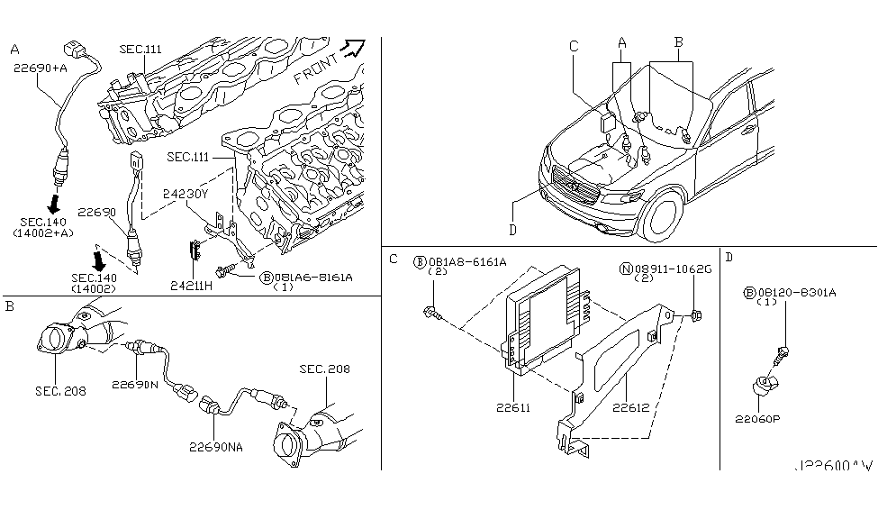 Infiniti 23714-CG201 Bracket-Control Unit