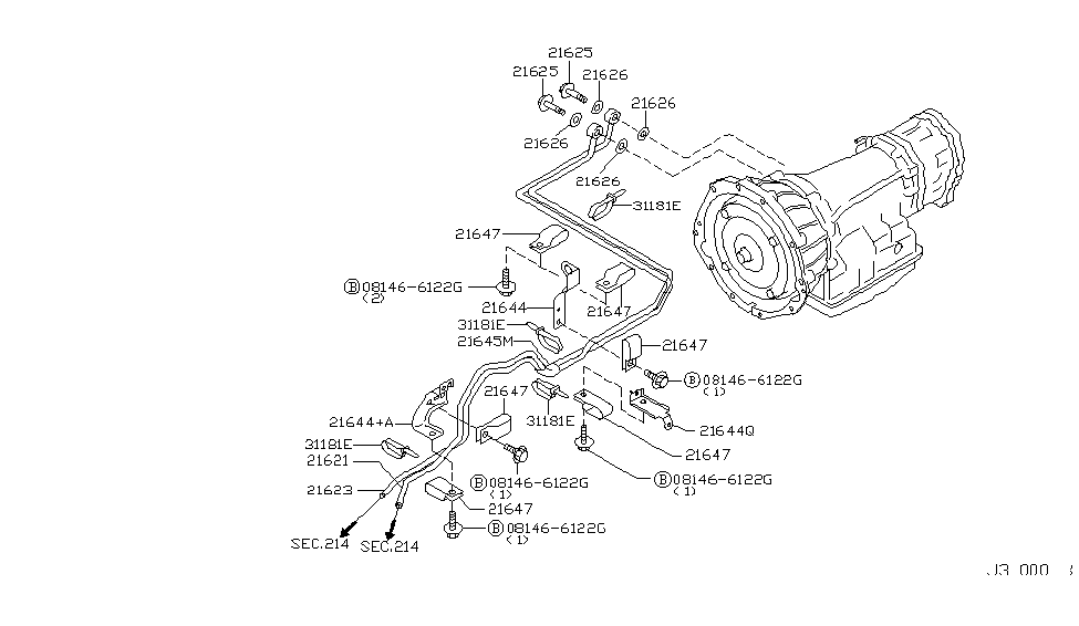 Infiniti 21644-CG200 Bracket-Tube Clamp