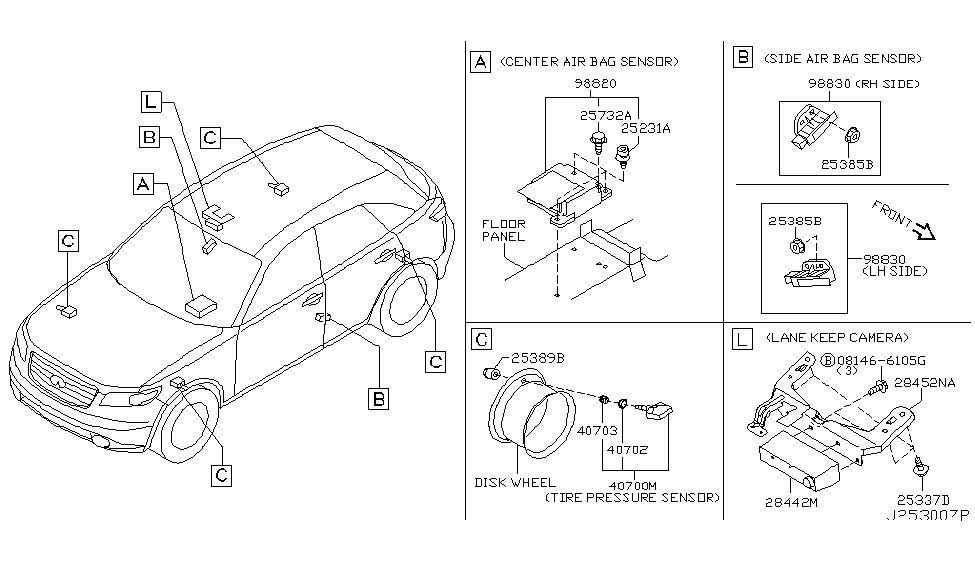 Infiniti 28442-CL00C Camera Assembly-Lane Keep