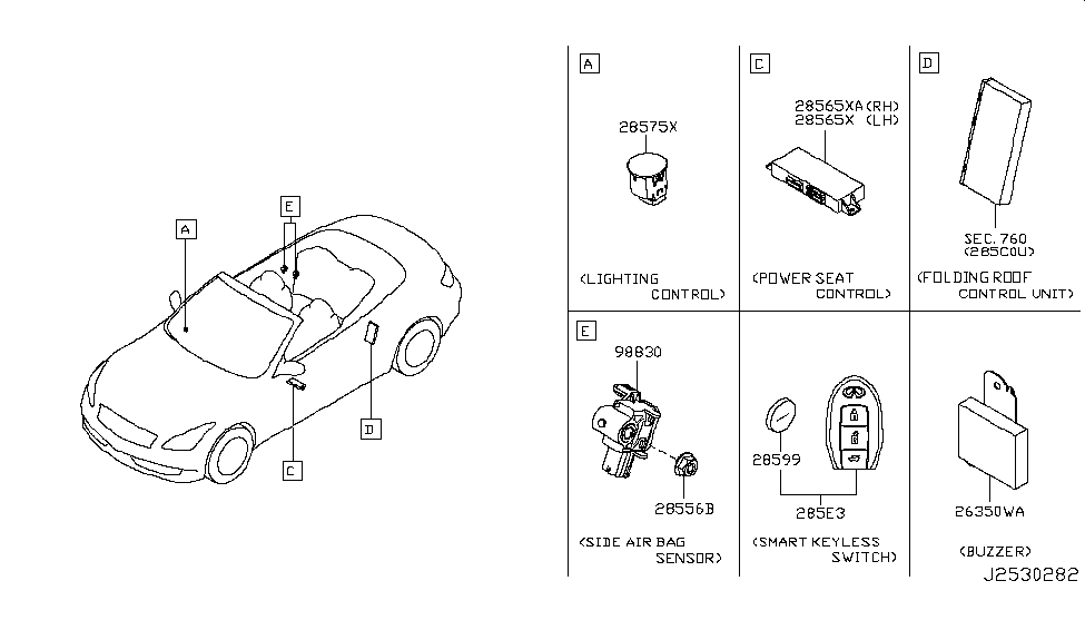 Infiniti 25640-JJ52B Buzzer Assy-Entry Card