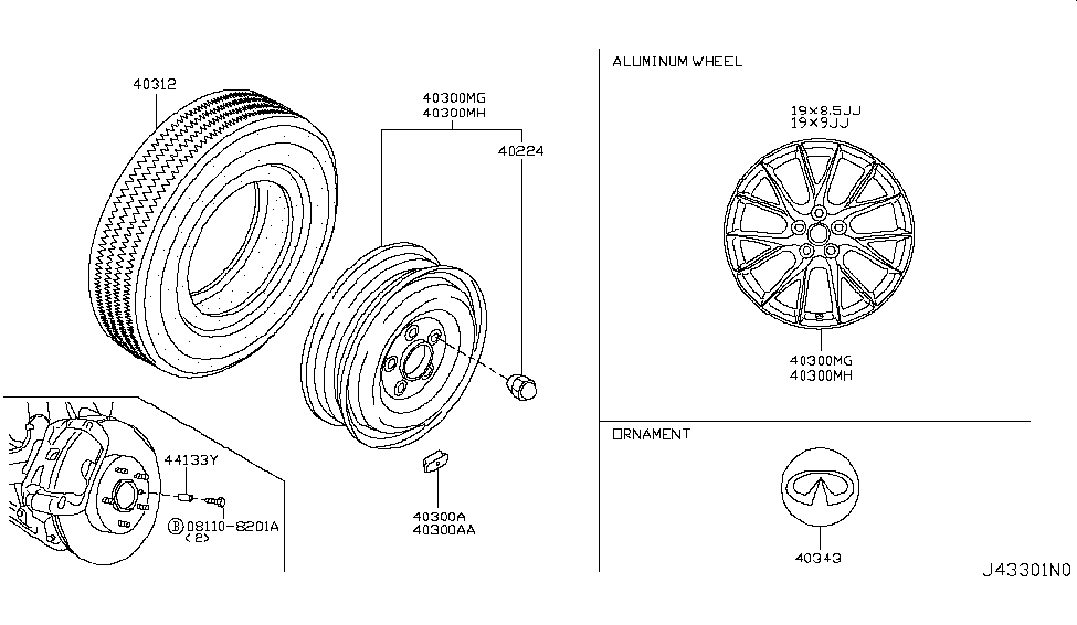 Infiniti D0C00-1A35C Aluminum Wheel