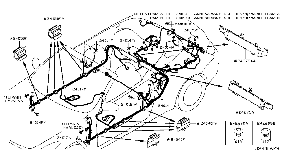 Infiniti 24075-JJ50A Harness-Engine,Sub