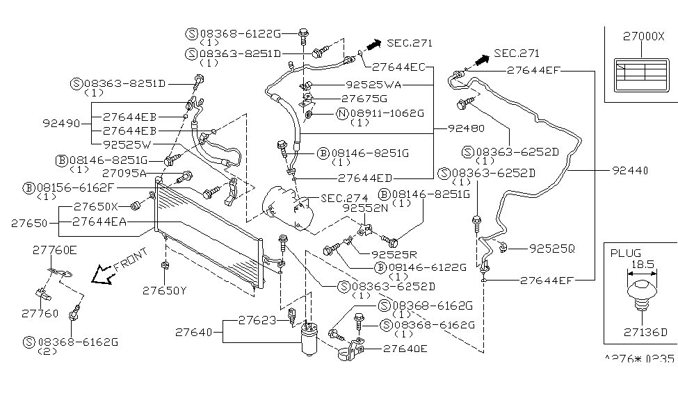 Infiniti 27090-C9900 Label-Air Conditioner