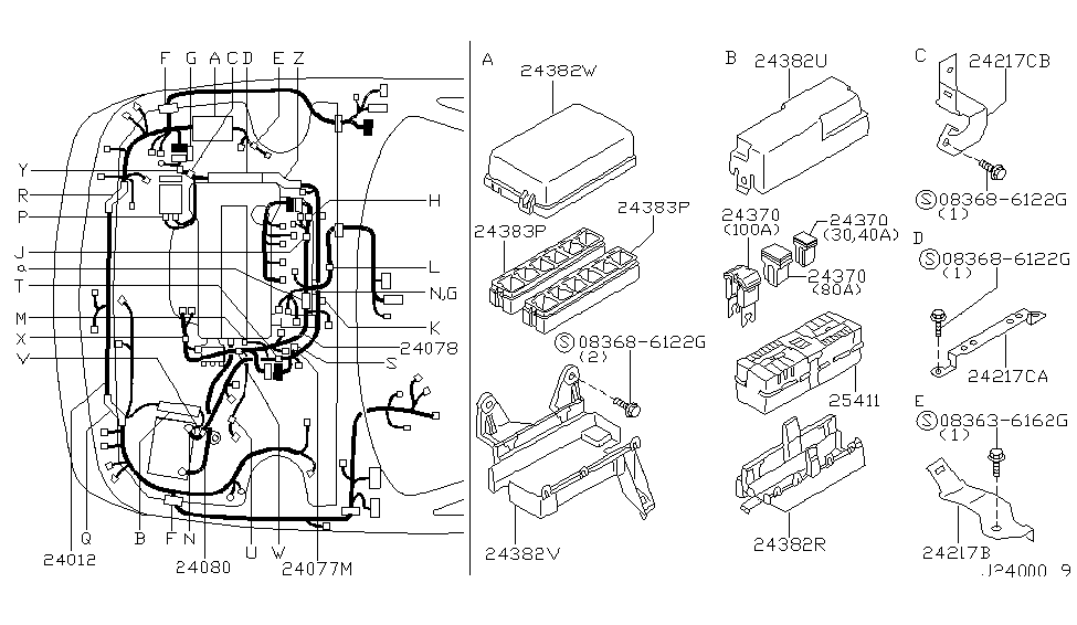 Infiniti 24077-4J900 Harness Assy-Engine