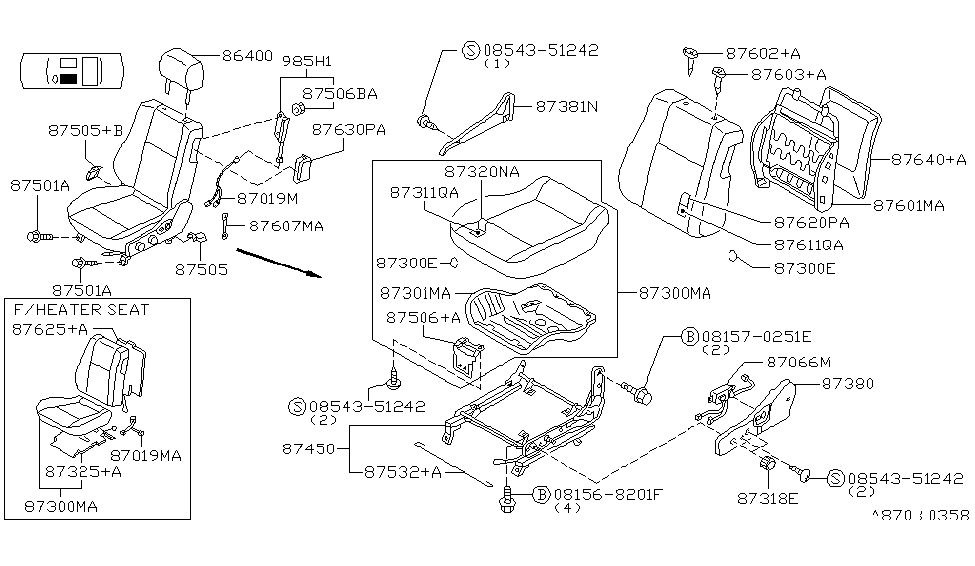 Infiniti 87346-89906 Knob-Lifter Lever