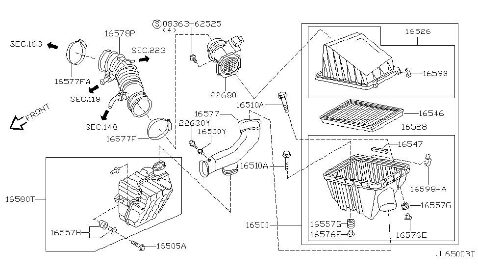 Infiniti 16500-7J400 Air Cleaner