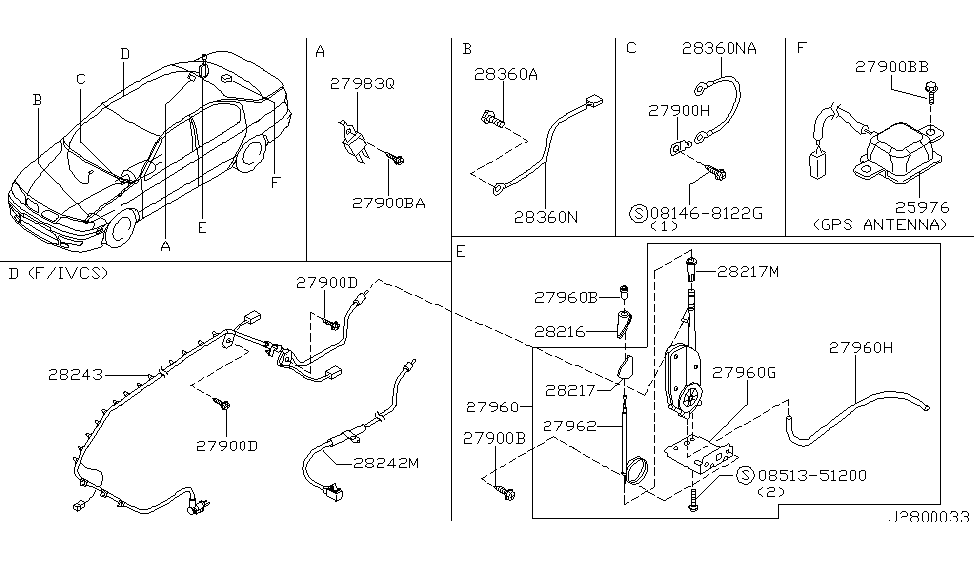 Infiniti 28217-3J100 Supporter-Antenna