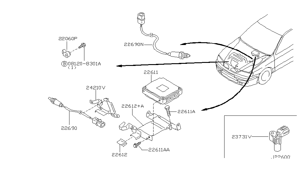 Infiniti 23714-7J400 Bracket-Control Unit