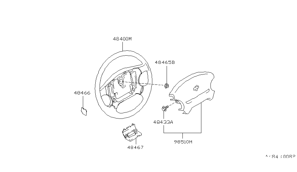 Infiniti 48466-7J100 Lid-Steering