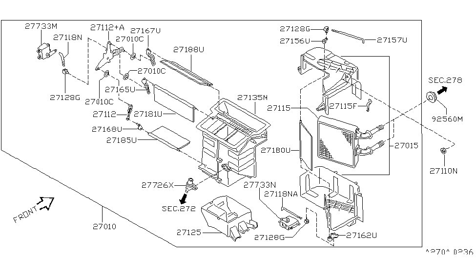 Infiniti 27125-3J610 Duct Assembly-Foot