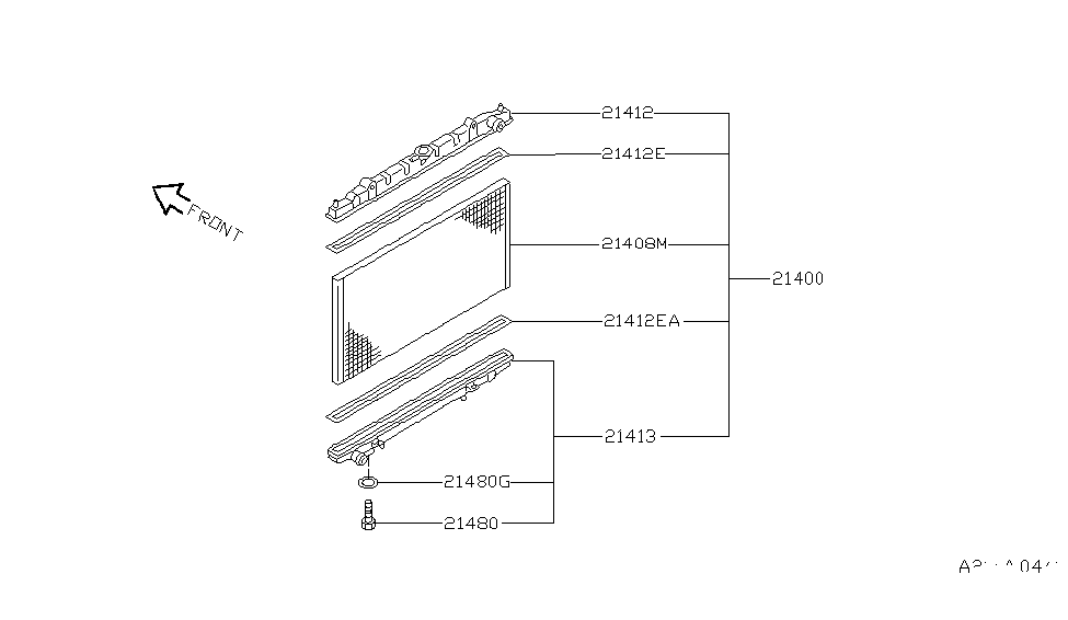 Infiniti 21413-3J100 Tank-Radiator,Lower