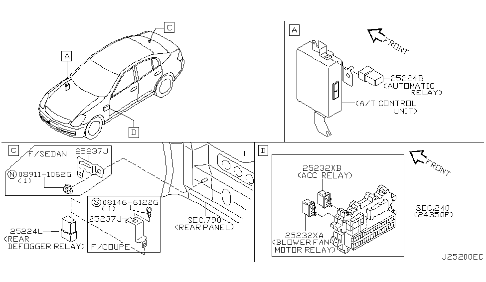 Infiniti 25238-AL500 Bracket - Relay