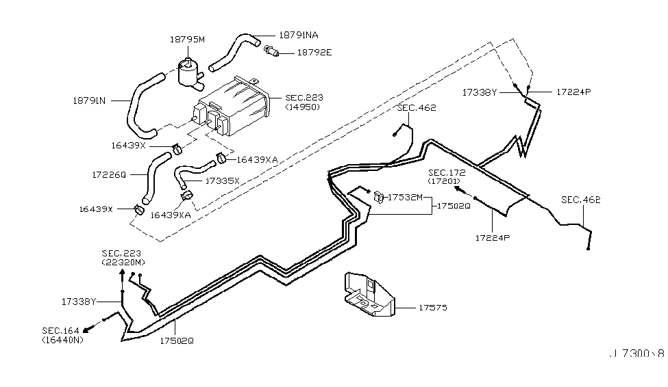 Infiniti 18791-AM610 Hose-Drain,Canister