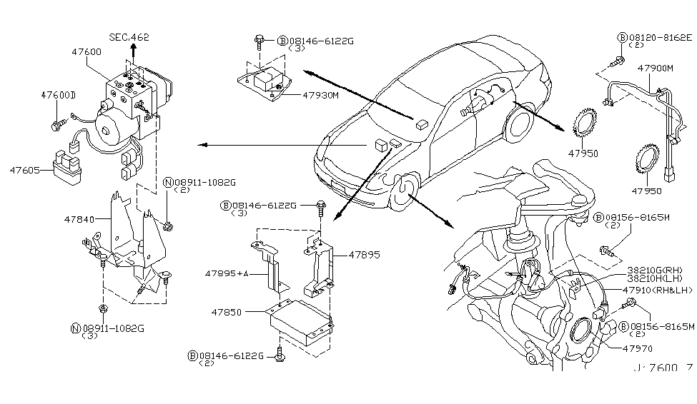 Infiniti 47851-AC220 Module Assy-Anti Skid