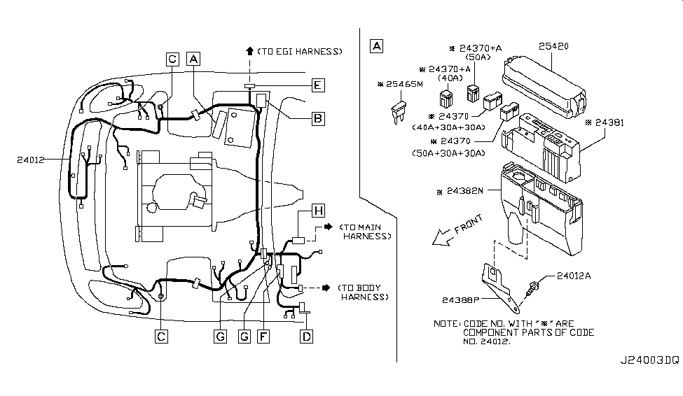 Engine Bay to Fuse Box Wiring Harness - G35Driver - Infiniti G35 & G37