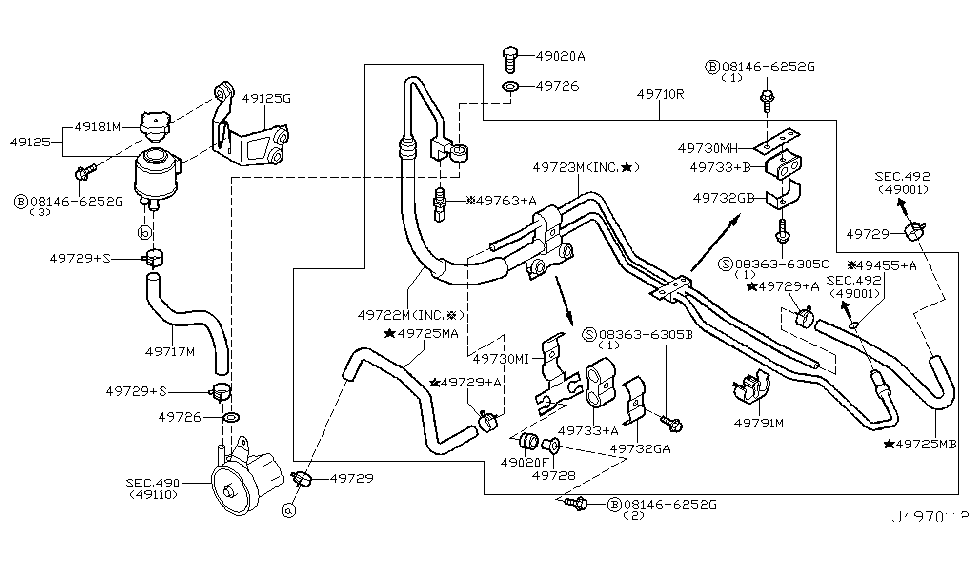 Infiniti 49730-AM700 Bracket-Tube