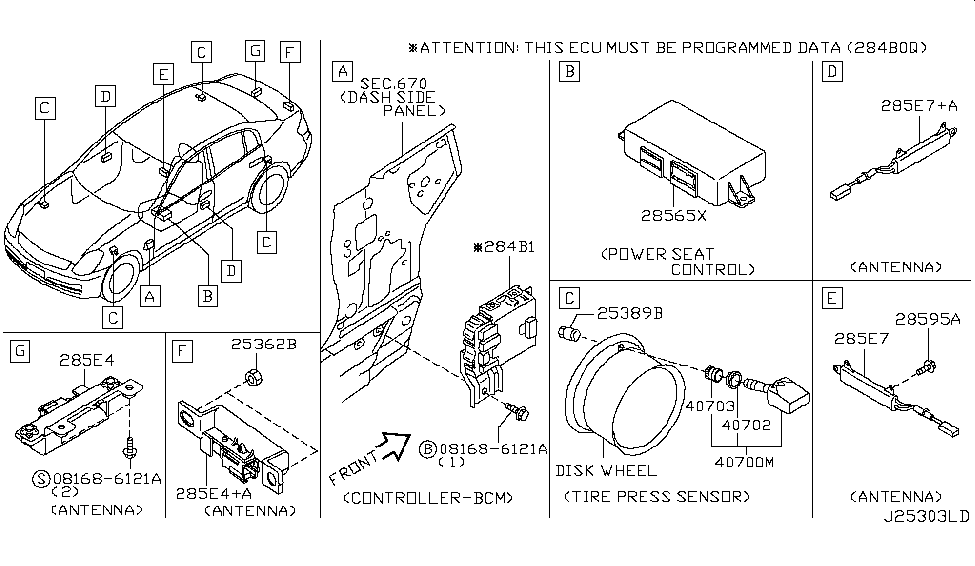 Infiniti 28565-CM40B Control Assembly-Power Seat