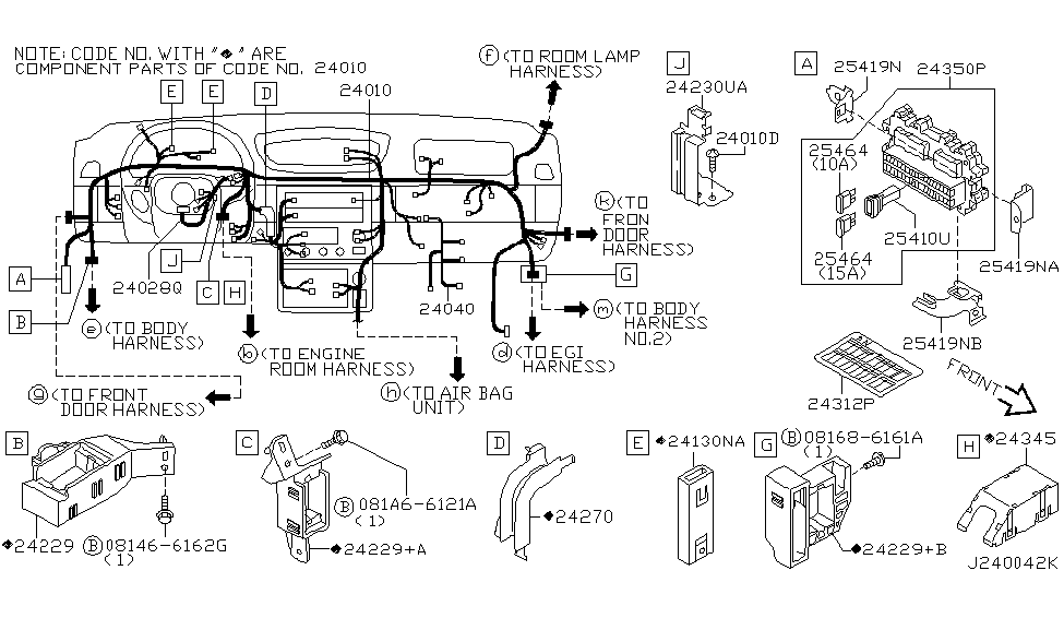 Infiniti 24167-AC710 Harness-Sub