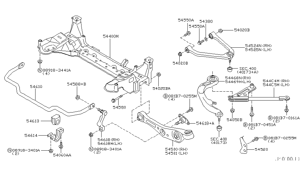 Infiniti 081B7-0451A Standard Hardware