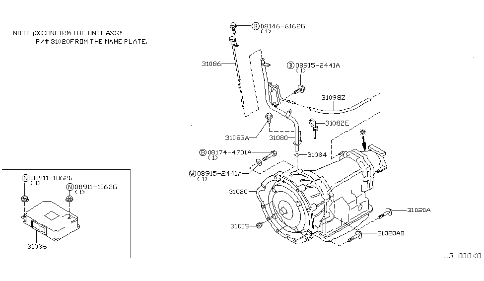 Infiniti 310C0-91X14 Transmission Assembly - Automatic