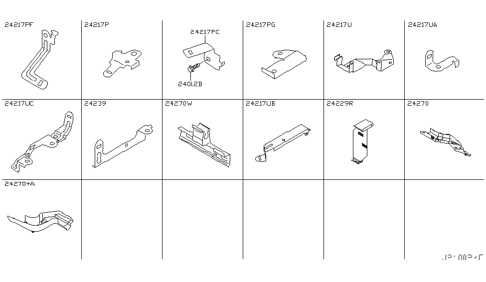 Infiniti 24239-AR020 Bracket-Harness Clip