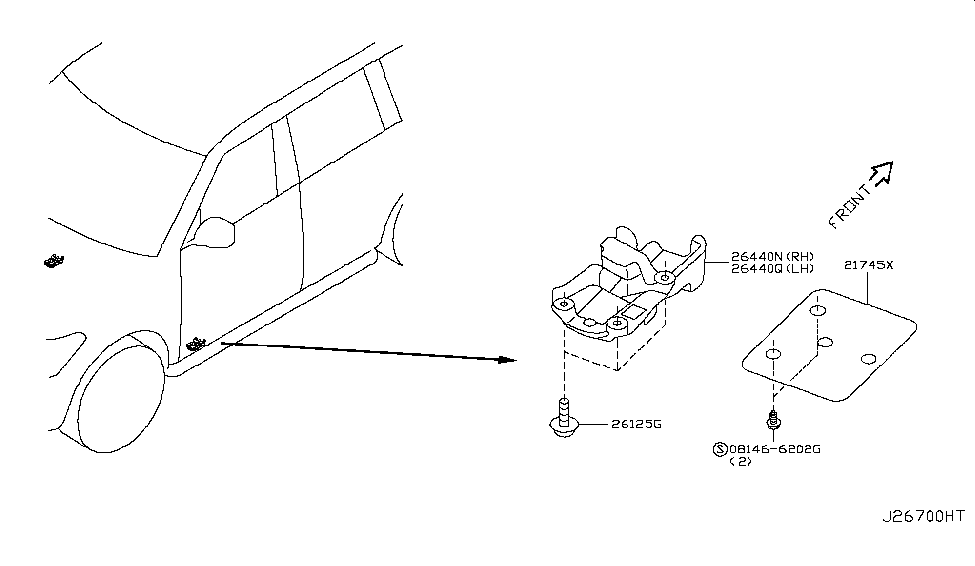 Infiniti B4239-1A69A Bracket RESORVOIR