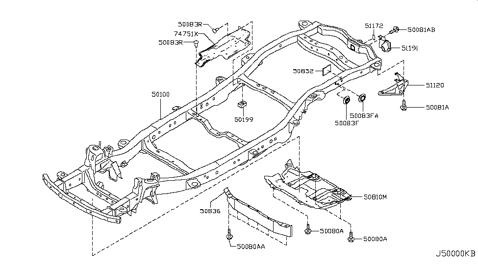 Infiniti 50853-1V90A Seal-Side, Rubber