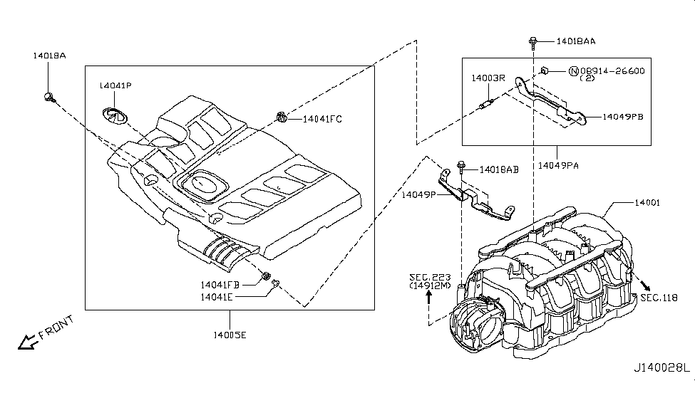 Infiniti 14049-1LA0C Bracket Ornament