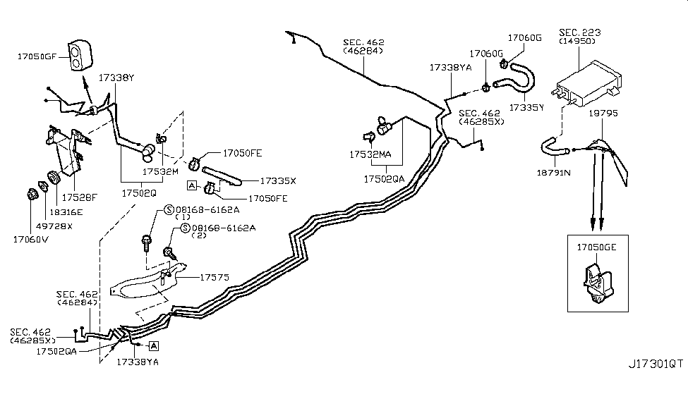 Infiniti 17335-1LA1A Tube EVAPOLATION