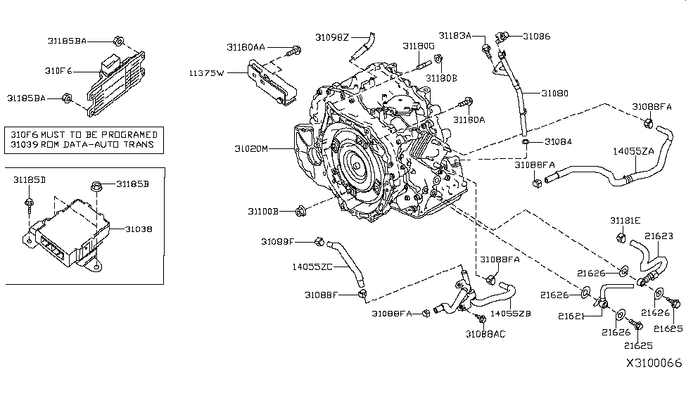 Infiniti 31098-5NA2A Hose-Breather