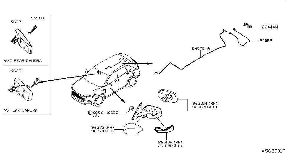 Infiniti 240P2-5NA0A Harness Assembly-Back View Camera