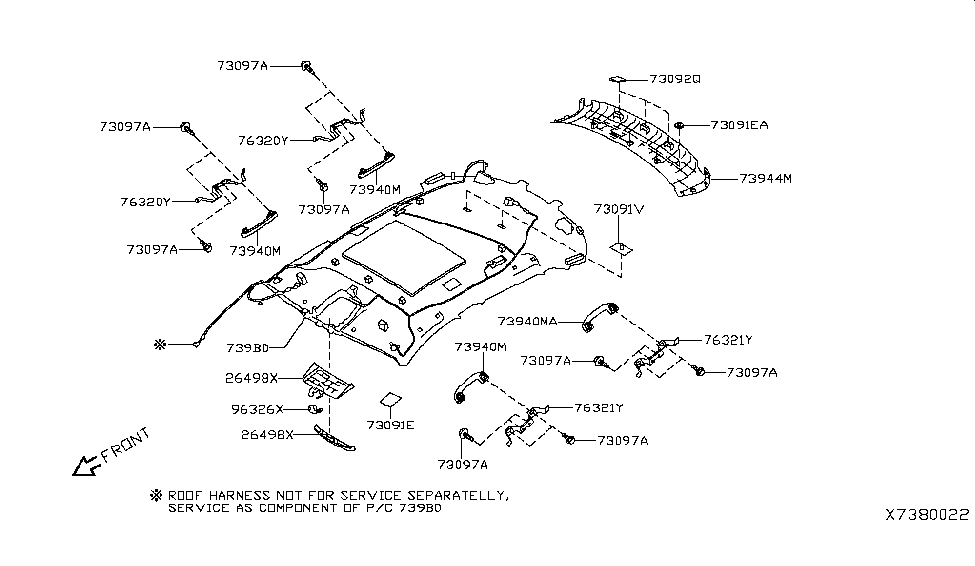 Infiniti 739B0-5NA1A Module Assembly-Roof Trim