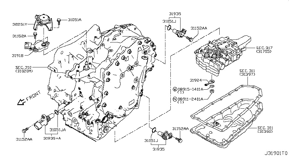 Infiniti 33251-5NA0A ACTUATOR Assembly-Motor,Shifting