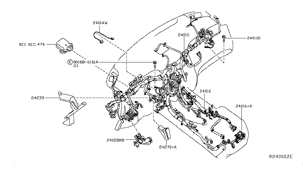 Infiniti 24167-3JA2A Harness-Sub,Skid Control