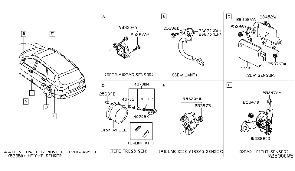 Infiniti 53820-3JA3A Sensor Assembly-Height, Rear