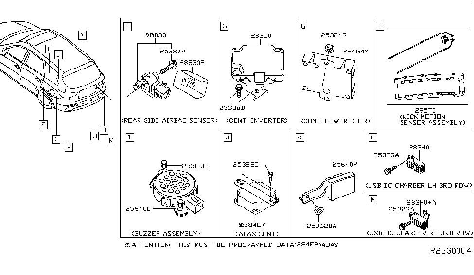 Infiniti 284E7-6JA0A Adas Controller Assembly