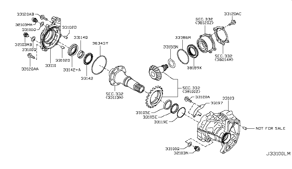 Infiniti 33110-3KV0A Adapter-Transfer Case