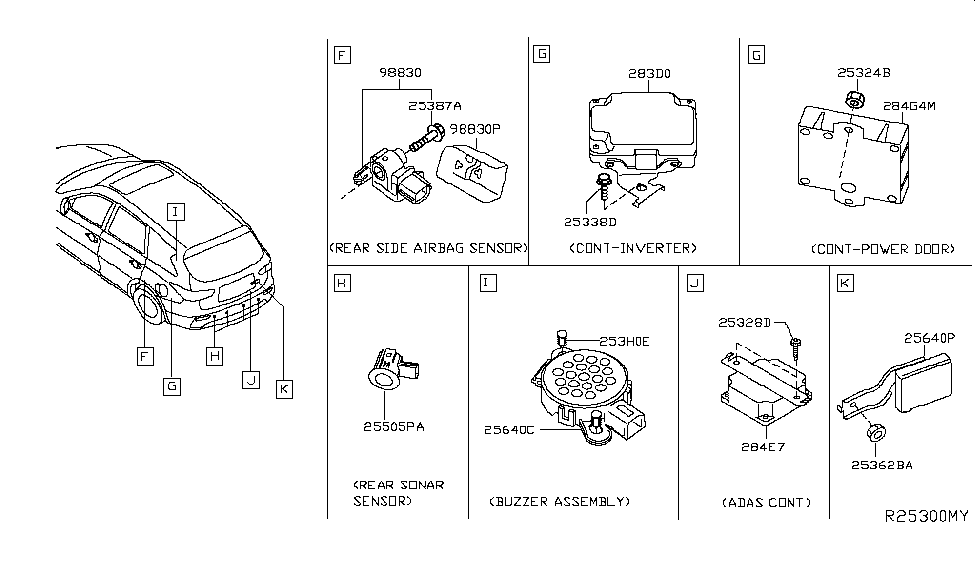 Infiniti 284E7-3JV0A Adas Controller Assembly