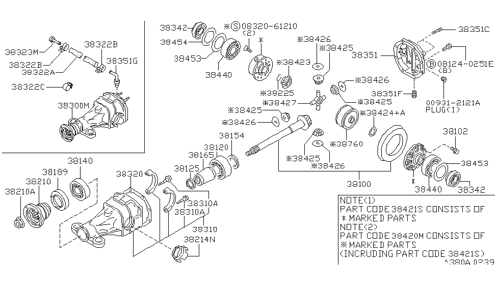 Infiniti 38301-41T72 Final Drive Assembly,W/EAL Sensor