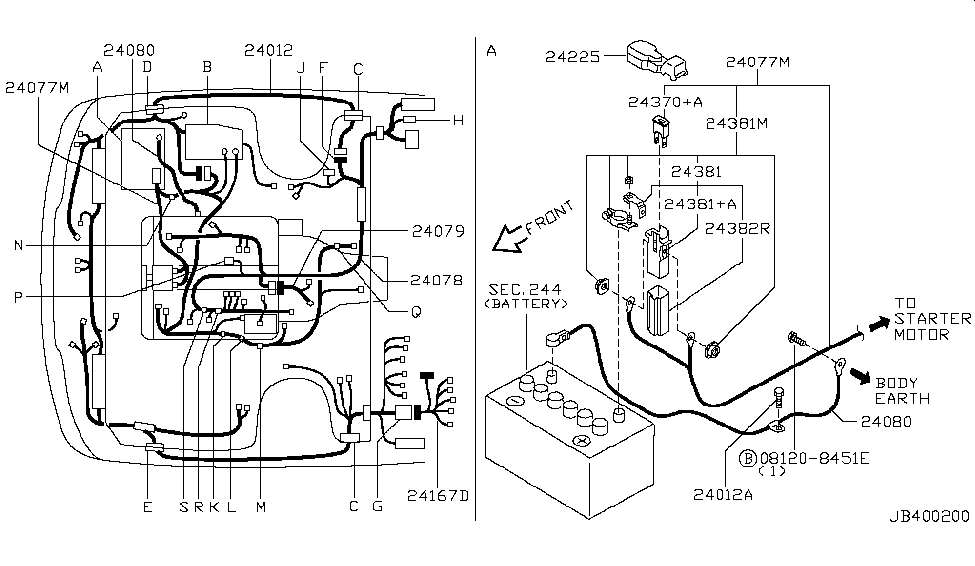 Infiniti 24079-6P620 Harness Assembly - EGI Sub