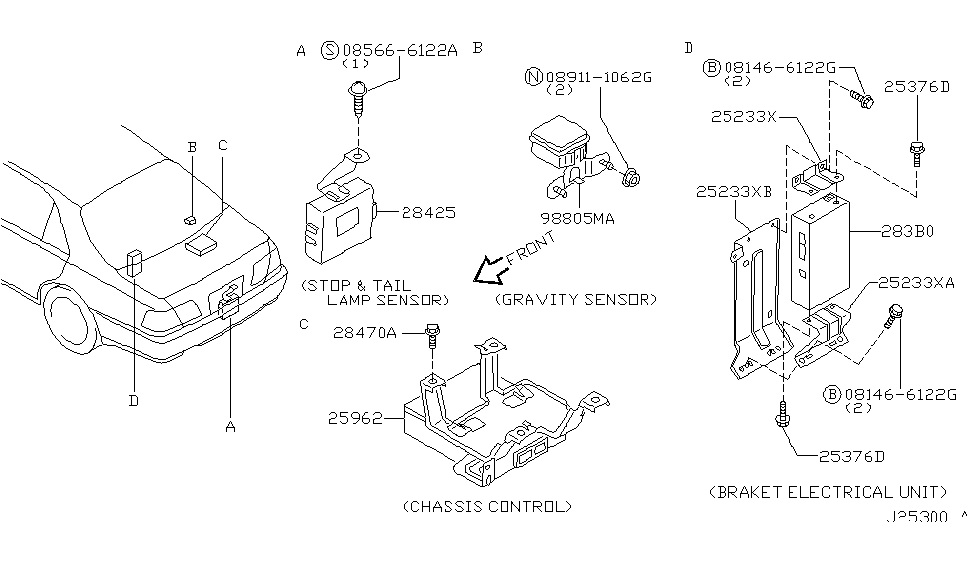 Infiniti 25233-7P100 Bracket-Electric Unit