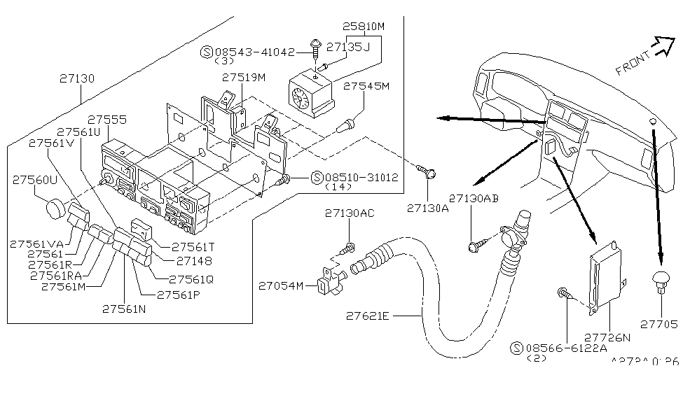 Infiniti 27564-3H000 Button-Foot