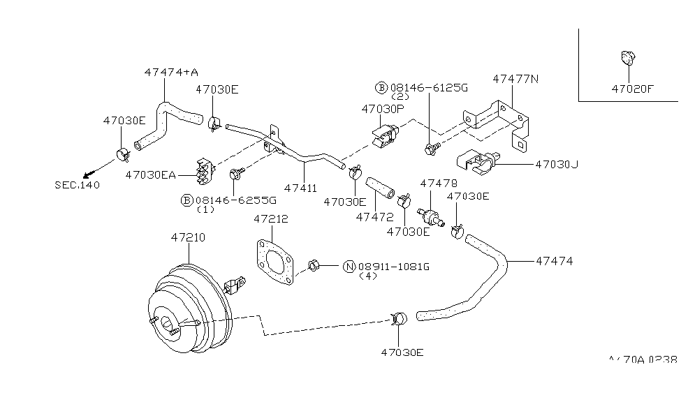 Infiniti 47411-6P105 Bracket