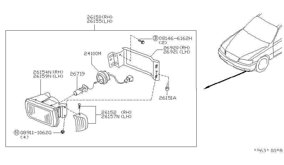 Infiniti 26915-6P100 Bracket-Fog Lamp,LH