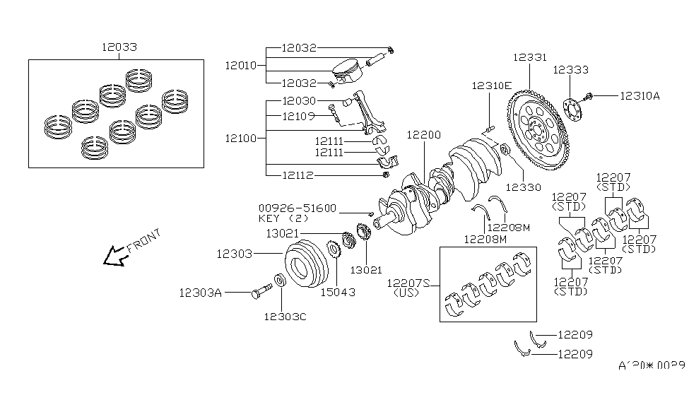 Infiniti 12331-6P000 Plate Assy-Drive & Gear