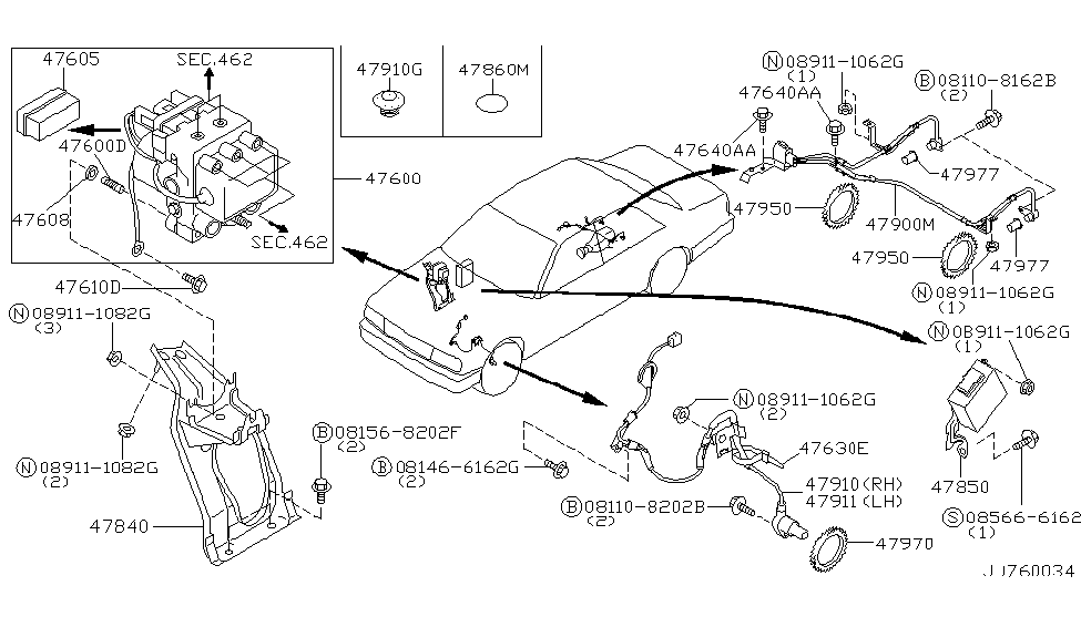 Infiniti 47840-5P100 Bracket-Actuator