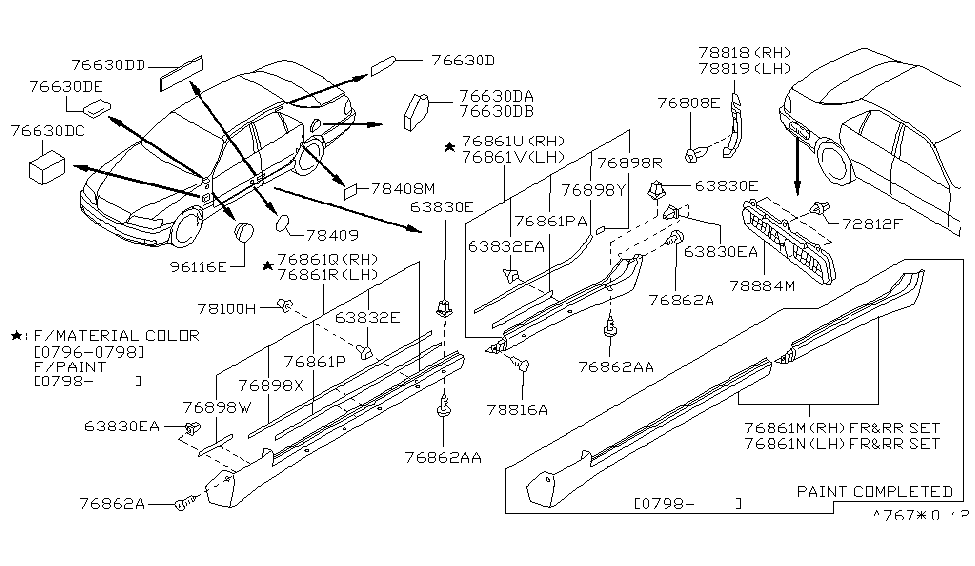 Infiniti 76884-1P111 INSULATOR-Rear Pillar,Inner