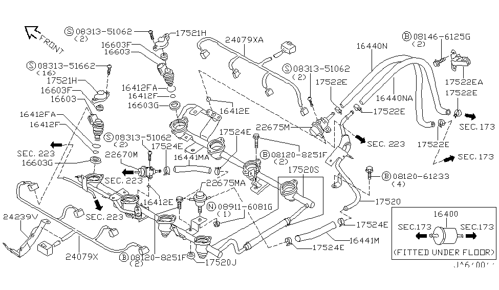 Infiniti 17520-6P025 Tube Assembly Fuel