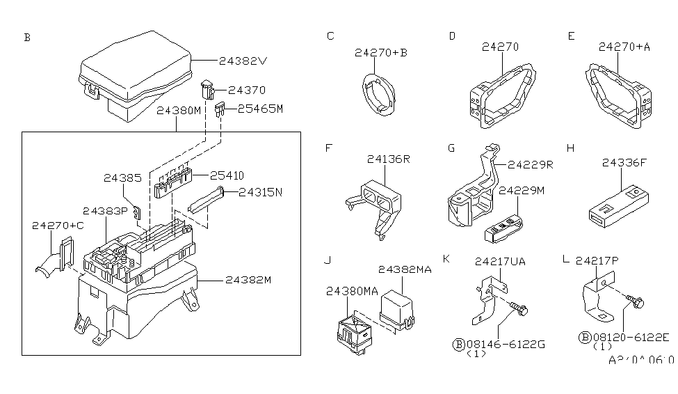 Infiniti 24239-6P005 Bracket-Harness Clip