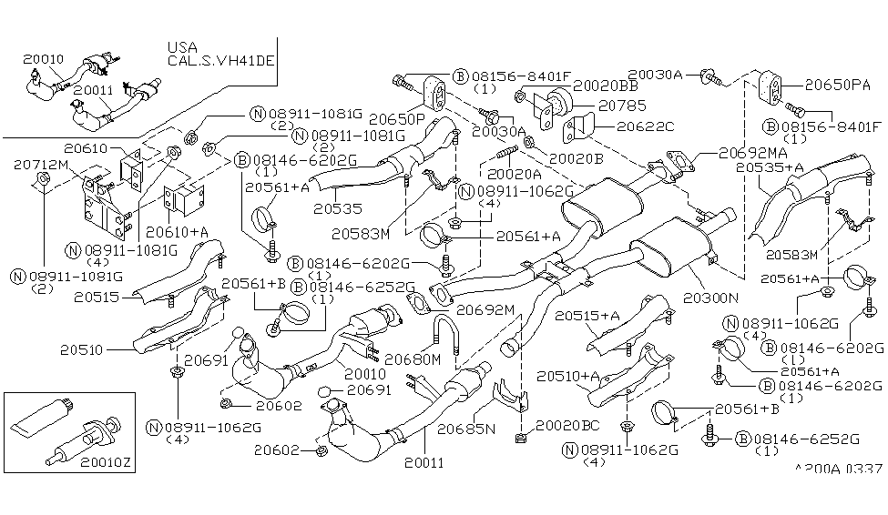 Infiniti 20785-71V02 Insulator-Exhaust,Dynamic Damper